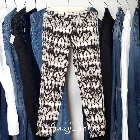 ISABEL Marant x H&M Skinny Moto Jeans Tie Dye NWOT - Picture 6 of 11